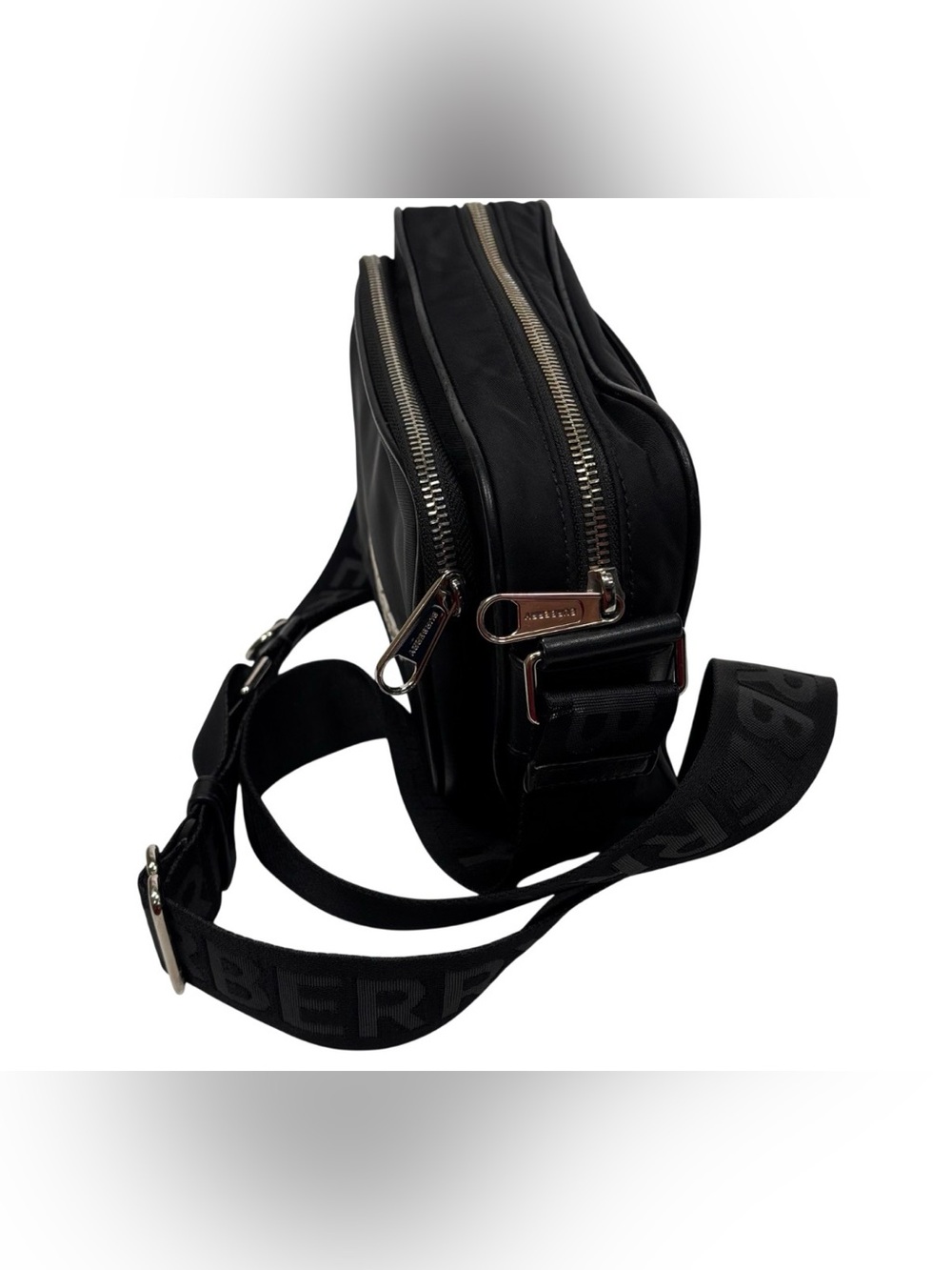 Burberry Black Logo Crossbody Bag with Adjustable Strap Authentic - Picture 3 of 10